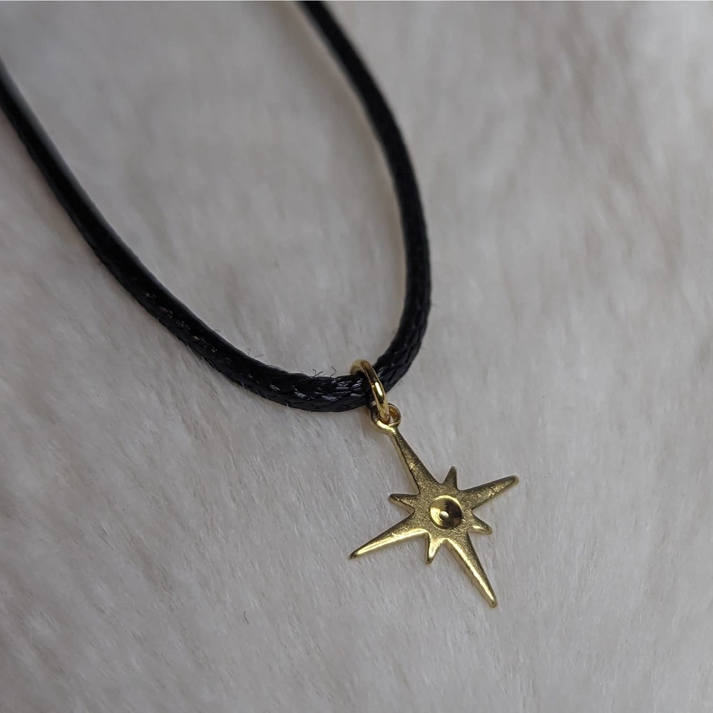 Twinkling Shining Star Tiny Gold Charm Necklace
